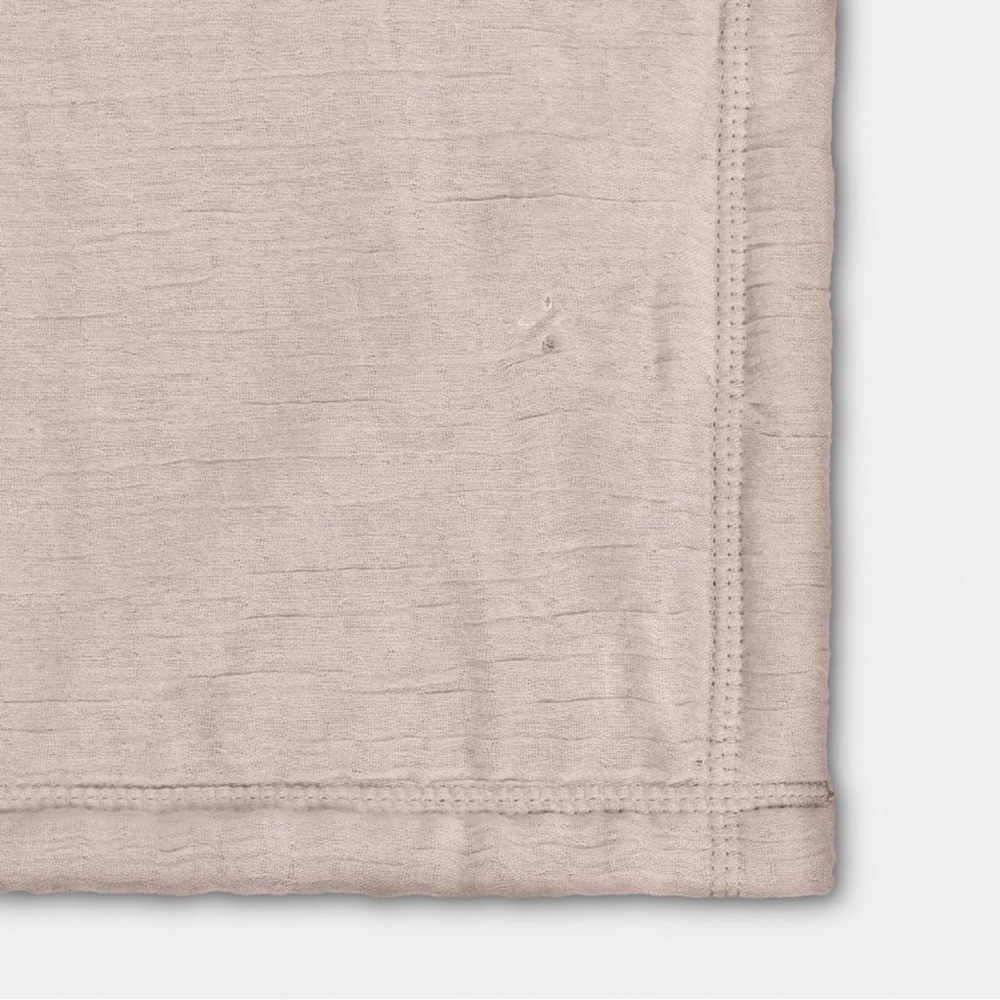 Threshold Blush Gauze Throw Reverse Blanket - Picture 7 of 9